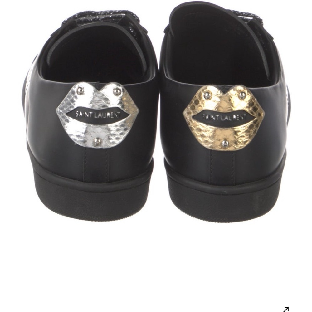 Saint Laurent Black Leather Women’s Sneaker 40.5 - Picture 4 of 5